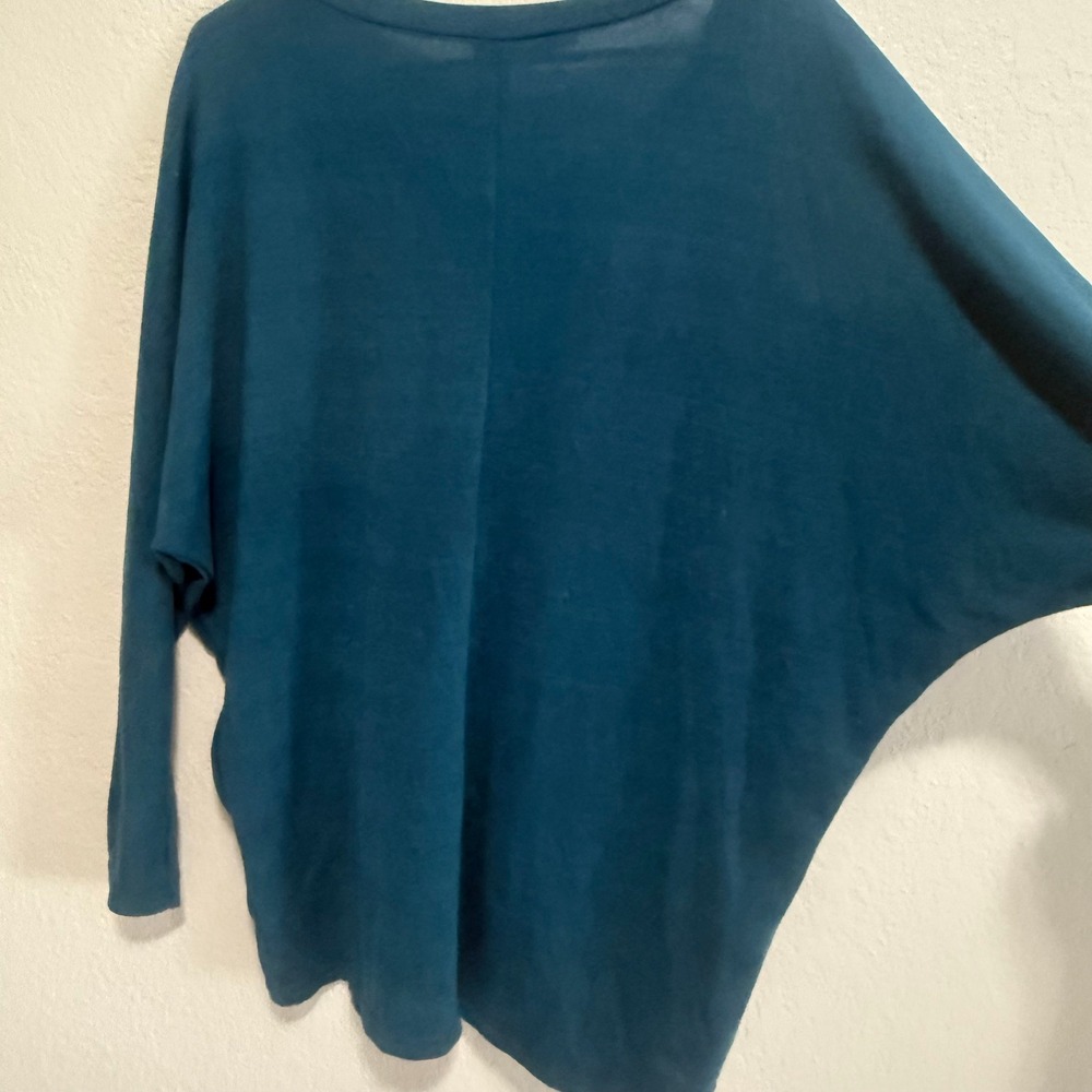 Zanzea Collection Teal Blue Relaxed Fit Dolman Sleeve Top Size S - Picture 6 of 9